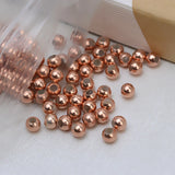 20pcs 3mm Sterling Silver Beads w/ Silicone Adjusting Beads for DIY Necklace