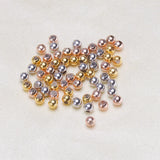 20pcs 3mm Sterling Silver Beads w/ Silicone Adjusting Beads for DIY Necklace