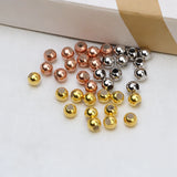 20pcs 3mm Sterling Silver Beads w/ Silicone Adjusting Beads for DIY Necklace