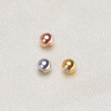 20pcs 3mm Sterling Silver Beads w/ Silicone Adjusting Beads for DIY Necklace