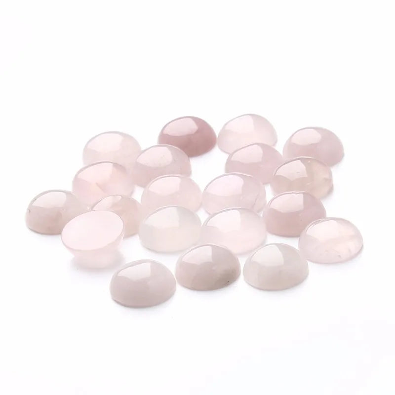 20pcs Pink Natural Crystal Quartz Stone Cabochons Beads DIY Jewelry Findings