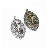 20pcs Antique Silver Plated Sea-horse Charms Pendant