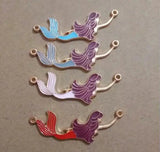 20pcs Mermaid Connector Charms for Jewelry Making