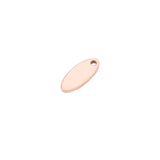 20pcs 5*12mm Mirror Polish Stainless Steel Oval Blank Charms Pendant