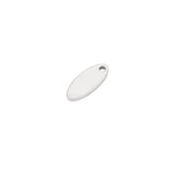 20pcs 5*12mm Mirror Polish Stainless Steel Oval Blank Charms Pendant
