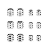 20pcs 6 8mm Stainless Steel Tube Slider Bead Stripe Loose Spacer Beads