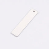 20pcs 7/8*32mm Stainless Steel Blank Charms for DIY Keychain Pendant