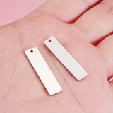 20pcs 7/8*32mm Stainless Steel Blank Charms for DIY Keychain Pendant
