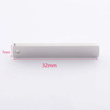 20pcs 7/8*32mm Stainless Steel Blank Charms for DIY Keychain Pendant