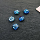 20pcs Resin Cabochons Flatback Foil Plastic Beads for DIY Jewelry Making