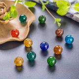 20pcs Lampwork Glass Beads 8mm 10mm Multi-Color Round Shinning Sand