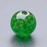 20pcs Lampwork Glass Beads 8mm 10mm Multi-Color Round Shinning Sand