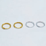 20pcs 8mm Rhodium 925 Silver Hoop Earrings Tragus Piercing Jewelry