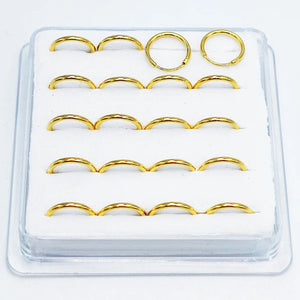 20pcs 8mm Rhodium 925 Silver Hoop Earrings Tragus Piercing Jewelry