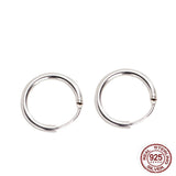 20pcs 8mm Rhodium 925 Silver Hoop Earrings Tragus Piercing Jewelry