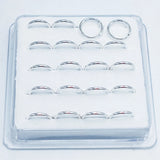 20pcs 8mm Rhodium 925 Silver Hoop Earrings Tragus Piercing Jewelry