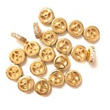 20pcs 8mm Micro Zirconia Pave Wheel Spacers for Jewelry Making