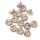 20pcs 8mm Micro Zirconia Pave Wheel Spacers for Jewelry Making