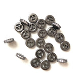 20pcs 8mm Micro Zirconia Pave Wheel Spacers for Jewelry Making