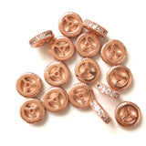 20pcs 8mm Micro Zirconia Pave Wheel Spacers for Jewelry Making