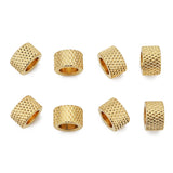 20pcs 8mm Stainless Steel Textured Spacer Beads 5mm Hole for DIY Bracelet