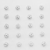 925 Sterling Silver Rose Flower Nose Pin Rings Studs