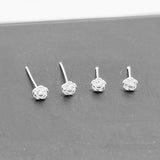 925 Sterling Silver Rose Flower Nose Pin Rings Studs