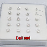 925 Sterling Silver Rose Flower Nose Pin Rings Studs
