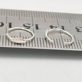 20pcs 925 Sterling Silver Nose Ring 22G Leaf Shape Nose Hoop Piercing Jewelry