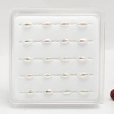 20pcs 925 Sterling Silver Nose Ring 22G Leaf Shape Nose Hoop Piercing Jewelry