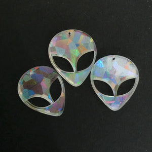 (20pcs/lot) Alien Head Acrylic DIY Accessories Retro Jewelry Customization