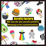(20pcs/lot) Alien Head Acrylic DIY Accessories Retro Jewelry Customization