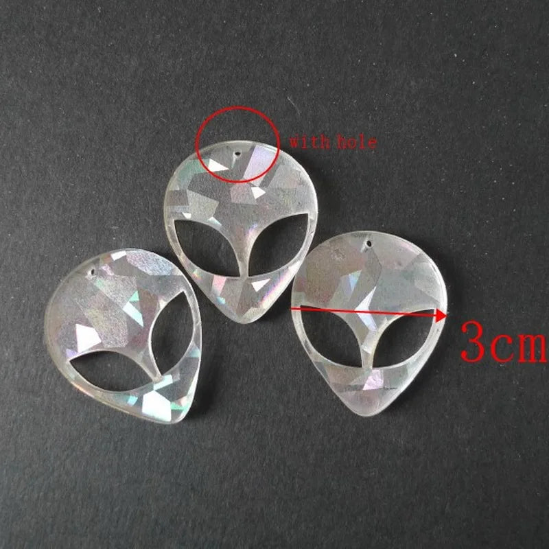 (20pcs/lot) Alien Head Acrylic DIY Accessories Retro Jewelry Customization