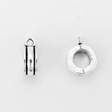 20pcs Antique Silver Slider Spacer Bails Charms for 6mm Round Leather Jewelry