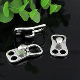 20pcs Antique Silver Fold Over Lobster Clasp Jewelry Accessory Parts