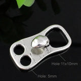 20pcs Antique Silver Fold Over Lobster Clasp Jewelry Accessory Parts
