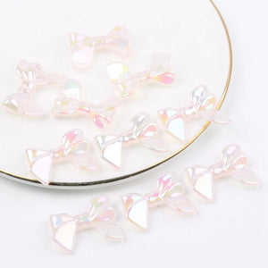 20pcs Bowknot Shape Acrylic Beads Jewelry Making DIY Phone Chain Accessories