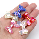 20pcs Bowknot Shape Acrylic Beads Jewelry Making DIY Phone Chain Accessories