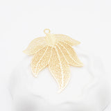 Brass Maple Leaf Pendant 50x40MM for Necklace Jewelry Making
