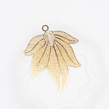 Brass Maple Leaf Pendant 50x40MM for Necklace Jewelry Making
