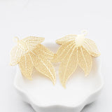 Brass Maple Leaf Pendant 50x40MM for Necklace Jewelry Making