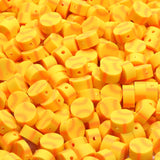 20pcs Baseball Clay Spacer Beads Yellow Polymer Clay Beads For DIY Jewelry