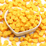 20pcs Baseball Clay Spacer Beads Yellow Polymer Clay Beads For DIY Jewelry