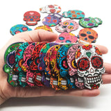 20pcs Sugar Skull Halloween Charms for Jewelry Making Calavera Skeleton Acrylic