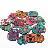 20pcs Sugar Skull Halloween Charms for Jewelry Making Calavera Skeleton Acrylic