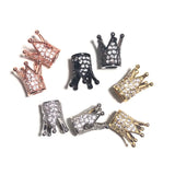 20pcs Zirconia Paved Crown Spacers Beads Girl Jewelry Making Accessory