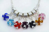 20pcs Colorful Rhinestone Ball Pendants for Bracelet&Necklace DIY Jewelry