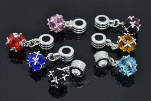20pcs Colorful Rhinestone Ball Pendants for Bracelet&Necklace DIY Jewelry