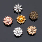 20pcs Copper Flower Bead Caps Variety of Styles Filigree Caps DIY Jewelry Making