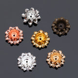 20pcs Copper Flower Bead Caps Variety of Styles Filigree Caps DIY Jewelry Making